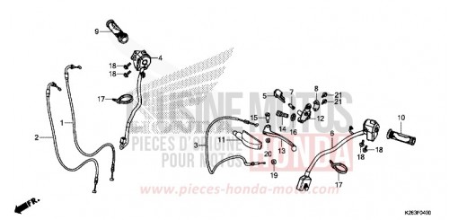 HANDLE LEVER/SWITCH/CABLE MSX125D de 2013